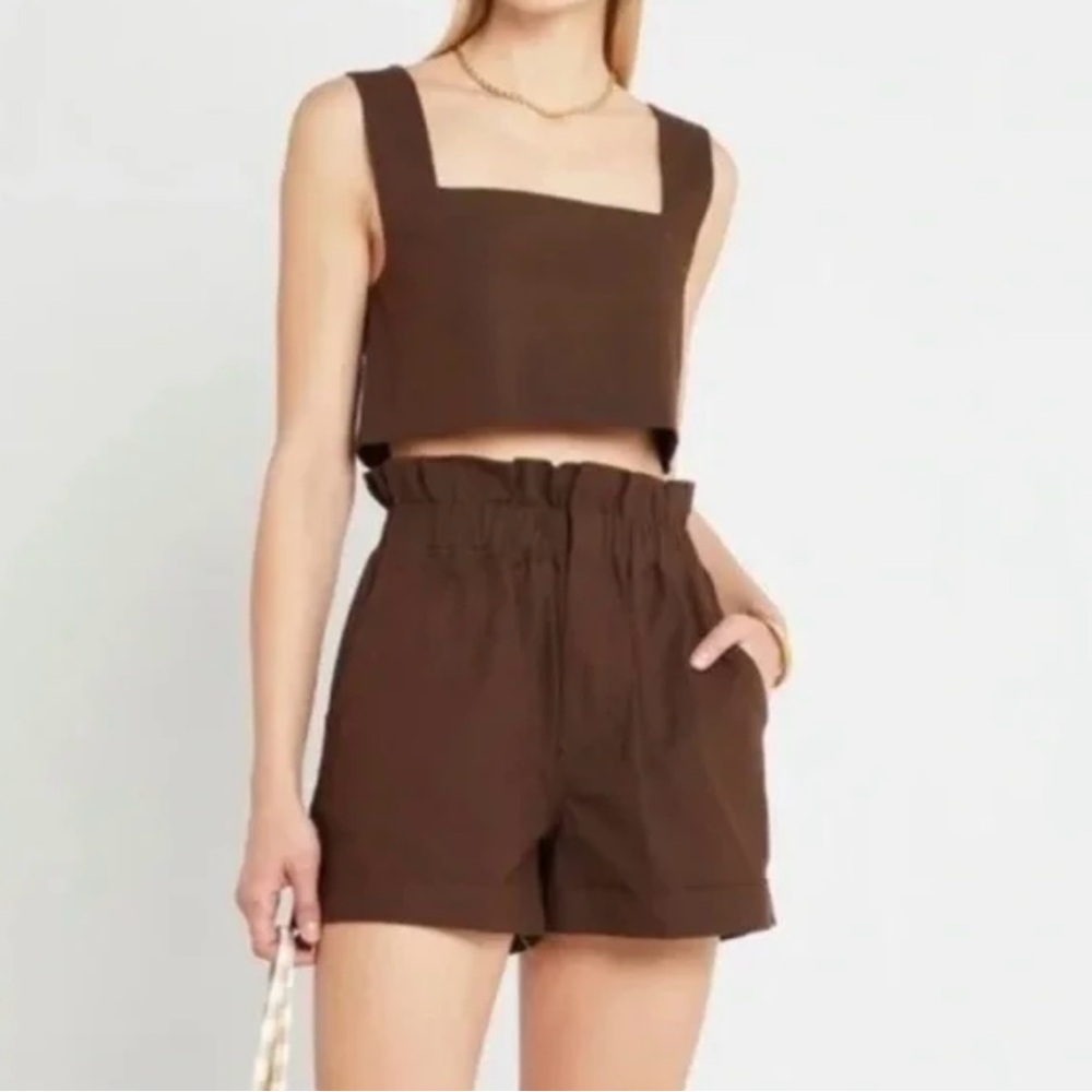 High Waist Brown Women's Shorts